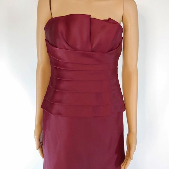 NWT Liancarlo Strapless Formal Gown in Merlot - Picture 2 of 5